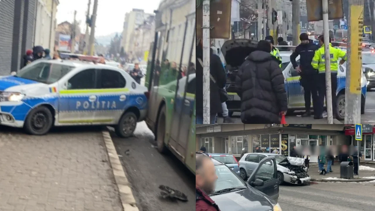 Urmărire pe zeci de kilometri, încheiată cu accident, după ce un tânăr a furat o mașină din comuna Mănăstirea Humorului