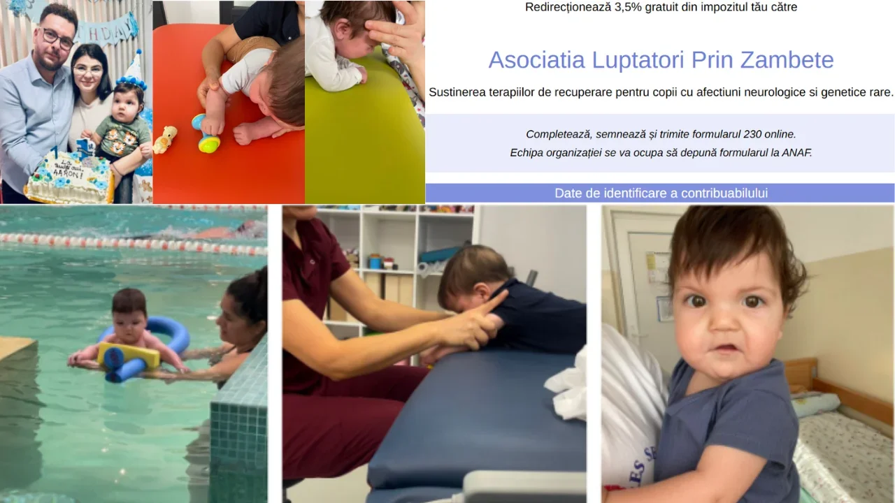 Mici pași pentru Aaron, o speranță uriașă pentru viitor: povestea unei lupte duse prin zâmbete